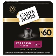 Carte noire capsules espresso intense n°9 x60 méga format - 330g
