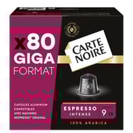 Carte noire capsules alu type nespresso espresso n°9 x80 - 440g