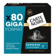 Carte noire capsules type nespresso alu classique x80 - 440g