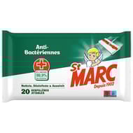 St Marc serpillières jetables imprégnées anti-bactériennes pack éco sachet de 20 serpillières