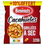 Benenuts cacahuètes grilleés à sec 320g +10% offert