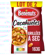 Bénénuts cacahuètes grillées à sec offre spéciale lot de 2 soit 326g
