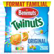 Bénénuts twinuts cacahuètes enrobées salé format familial 260g