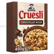 Quaker céréales cruesli chocolat noir 450g