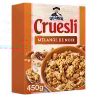 Quaker céréales cruesli mélange de noix 450g