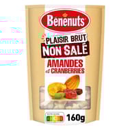 Bénénuts plaisir brut amandes et cranberries 160g