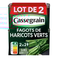 Cassegrain haricots verts extra fins fagots 1/2 en lot de 2x220g