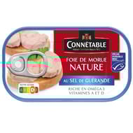 Connétable foie de morue nature au sel de Guérande 1/6 121g