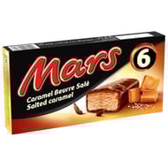 Mars 6 barres glacées chocolat caramel beurre salé 270ml 223g