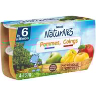Nestlé naturnes fruits pommes coings dès 4/6 mois 4x130g