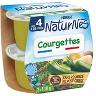 Nestlé naturnes courgettes dès 4/6 mois 2x130g