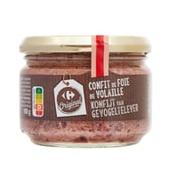 Carrefour original confit de foie de volaille - 180g