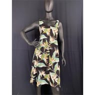 Robe solène femme OISEAUX DE PARADIS FOND NOIR TU