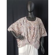 Tunique sari femme IMPRIME CACHEMIRE ROSE/VERT TU