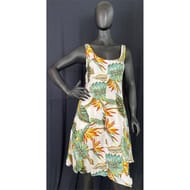 Robe solène femme OISEAUX DE PARADIS FOND BLANC TU