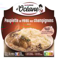 La cuisine d'océane paupiette de veau aux champignons riz 300g