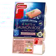 Findus 4 filets de saumon rose du Pacifique msc 440g