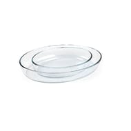 Set 2plats à four ovale en verre 0.7l+2.4l