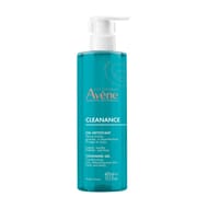 Avene cleanance gel nettoyant purifiant matifiant peaux imperfactions 400ml