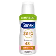 Sanex zéro % déodorant compressé peaux sensibles 100ml