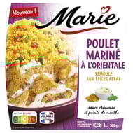 Marie poulet mariné à l'orientale, semoule aux épices kebab 300g