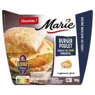 Marie burger poulet de Loué pané, d'emmental et d'une sauce paprika fumé 190g
