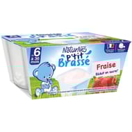 Nestlé p'tit brassé fraise dès 6 mois 4x100g