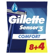 Gillette rasoirs jetables sensor3 confort 4grt +8