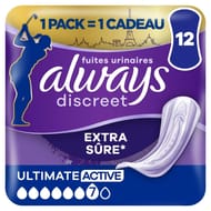 Always discreet serviettes pour fuites urinaires x12