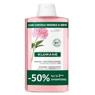 Klorane Pivoine Shampooing duo 2x400ml - Offre spéciale 2nd -50%