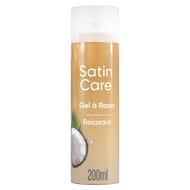 Satin care gel à raser pour femme noix de coco et mineraux marins 200ml