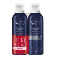 Avene men mousse à raser duo 2x200ml