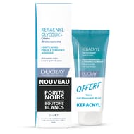 Ducray keracnyl glycolic + gel moussant 40ml offert
