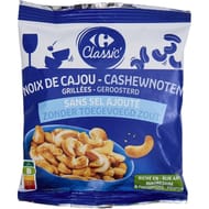 Carrefour companino noix de cajou grillées sans sel ajouté 125g