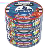 Petit navire miettes de thon à la tomate et herbes de provence 1/10 80g lot de 3