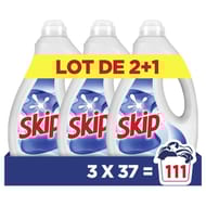 Skip lessive liquide active clean 3x37 lavages 2+1 gratuit 4.995L
