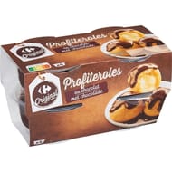 Carrefour original profitéroles au chocolat 4x90g