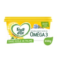 Fruit d'or margarine oméga 3 sans huile de palme doux 450g