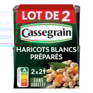Cassegrain haricots blancs cuisinés carottes et laurier 1/2 2x 250g
