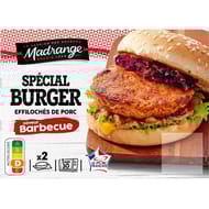 Effilochés de porc saveur barbecue x2 gamme burger 200g Madrange