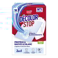 Décolor stop ravive le blanc x 18 lingettes