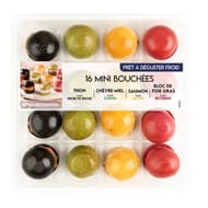 Assortiments 16 mini bouchées froides apéritifs 240 gr