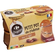 Carrefour original petit pot de crème au café 4X100g