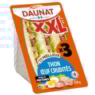 Daunat sandwich club XXL thon crudités 230g