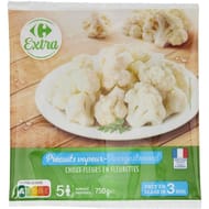 Carrefour extra choux-fleurs en fleurettes précuits vapeur 750g