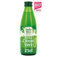 Jardin bio pur jus de citron vert 25cl