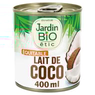 Jardin bio étic lait de coco bio canette métal 225ml
