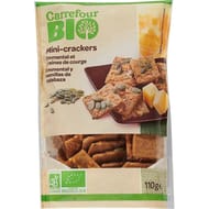 Carrefour bio mini-crackers emmental graines de courge bio 110g