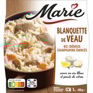 Marie blanquette de veau riz crémeux et champignons émincés 300g