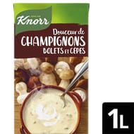Knorr soupe douceur de champignon bolets et cèpes à la creme fraiche française 1000 ml